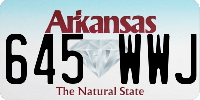 AR license plate 645WWJ