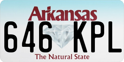 AR license plate 646KPL