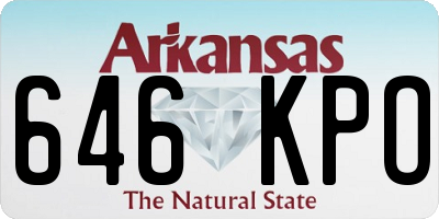 AR license plate 646KPO