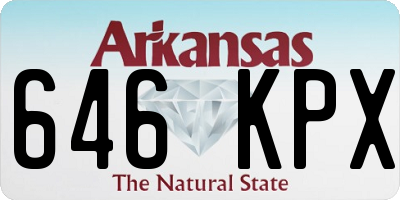 AR license plate 646KPX