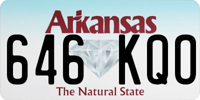 AR license plate 646KQO