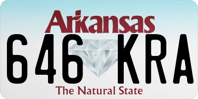 AR license plate 646KRA