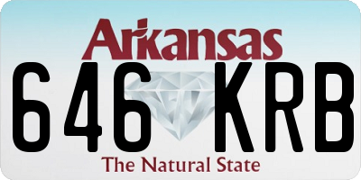 AR license plate 646KRB
