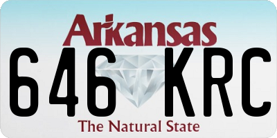 AR license plate 646KRC