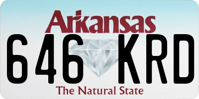 AR license plate 646KRD