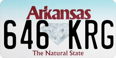AR license plate 646KRG