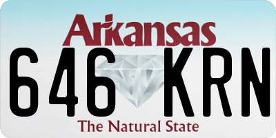 AR license plate 646KRN