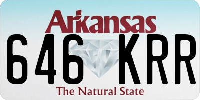 AR license plate 646KRR