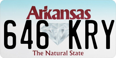 AR license plate 646KRY