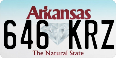 AR license plate 646KRZ