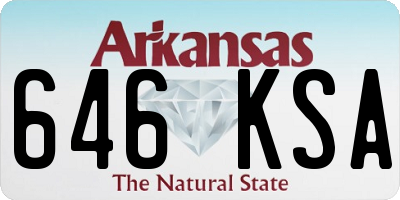 AR license plate 646KSA