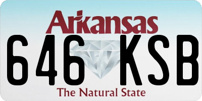 AR license plate 646KSB