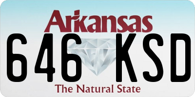 AR license plate 646KSD