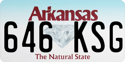 AR license plate 646KSG