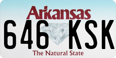 AR license plate 646KSK