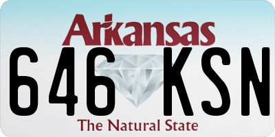 AR license plate 646KSN