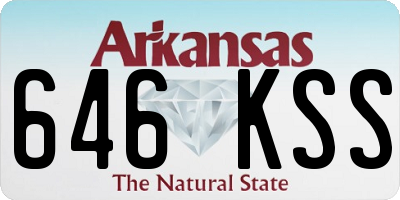 AR license plate 646KSS