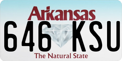 AR license plate 646KSU