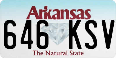 AR license plate 646KSV