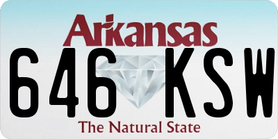 AR license plate 646KSW