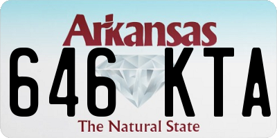 AR license plate 646KTA
