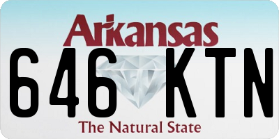 AR license plate 646KTN