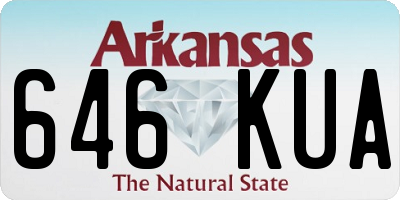 AR license plate 646KUA