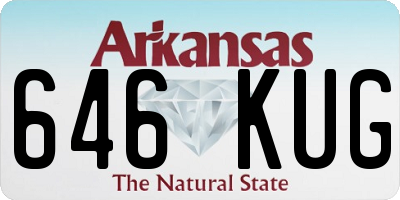 AR license plate 646KUG