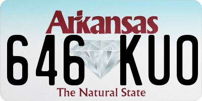 AR license plate 646KUO