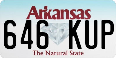 AR license plate 646KUP