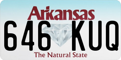 AR license plate 646KUQ