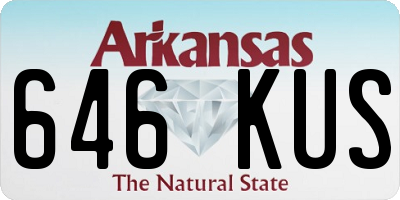 AR license plate 646KUS
