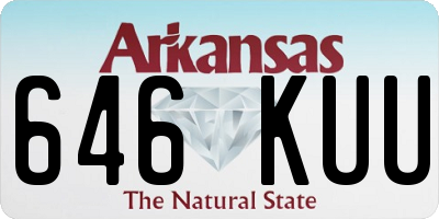 AR license plate 646KUU
