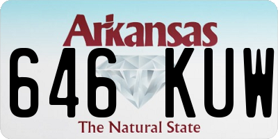 AR license plate 646KUW
