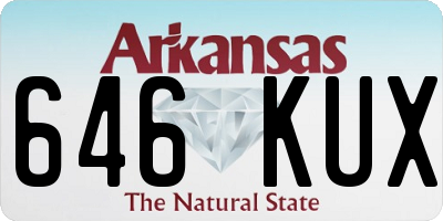 AR license plate 646KUX