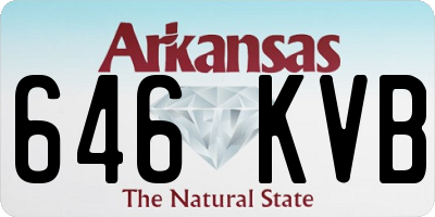 AR license plate 646KVB