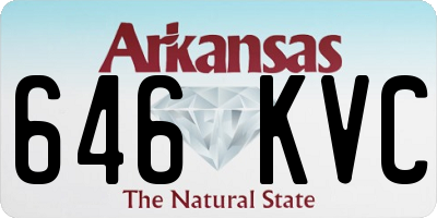 AR license plate 646KVC