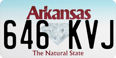 AR license plate 646KVJ