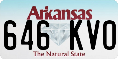 AR license plate 646KVO