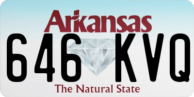 AR license plate 646KVQ