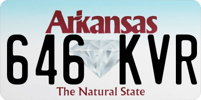 AR license plate 646KVR