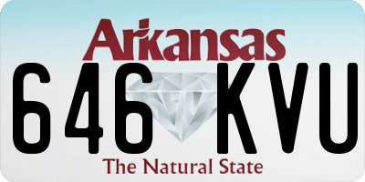 AR license plate 646KVU