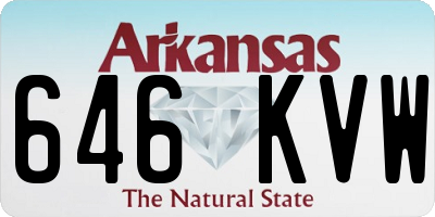 AR license plate 646KVW