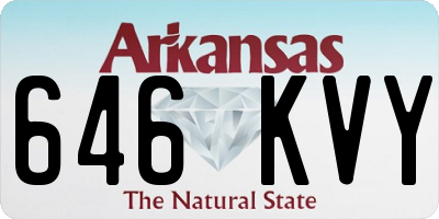 AR license plate 646KVY