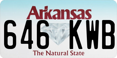 AR license plate 646KWB