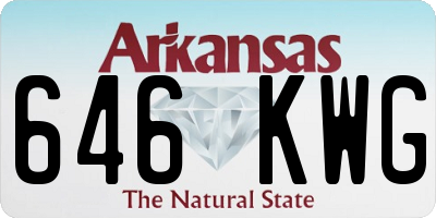 AR license plate 646KWG