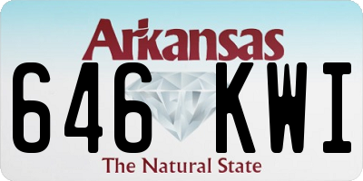 AR license plate 646KWI