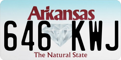 AR license plate 646KWJ