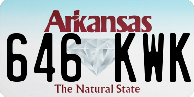 AR license plate 646KWK
