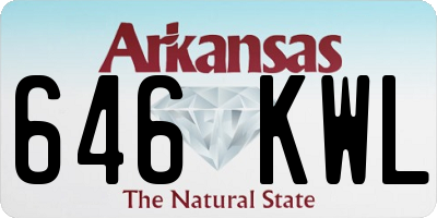 AR license plate 646KWL